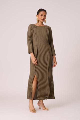 Imogen Dress - Dark Taupe