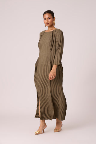 Imogen Dress - Dark Taupe