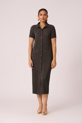 Maude Dress - Espresso Brown