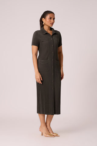 Maude Dress - Espresso Brown