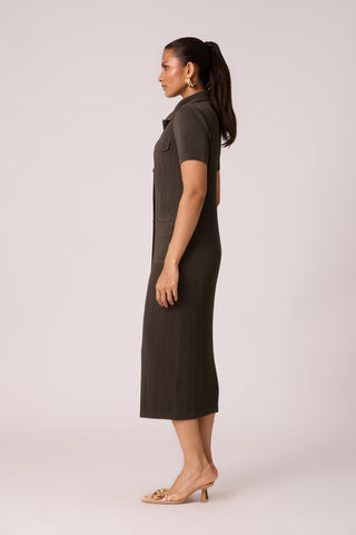 Maude Dress - Espresso Brown