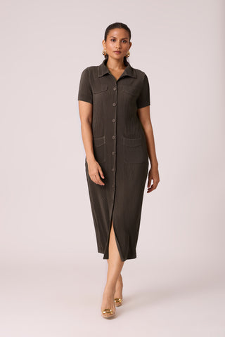 Maude Dress - Espresso Brown