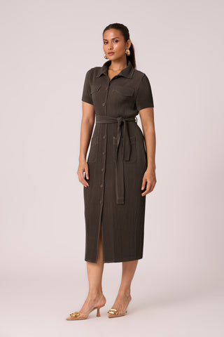 Maude Dress - Espresso Brown