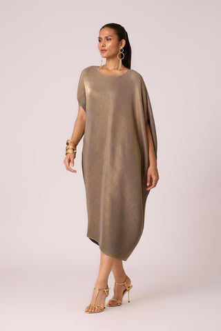 Aurelia Dress - Grey & Gold