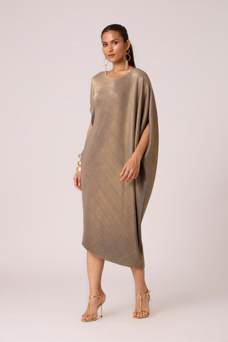 Aurelia Dress - Grey & Gold