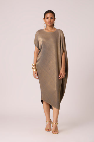 Aurelia Dress - Grey & Gold