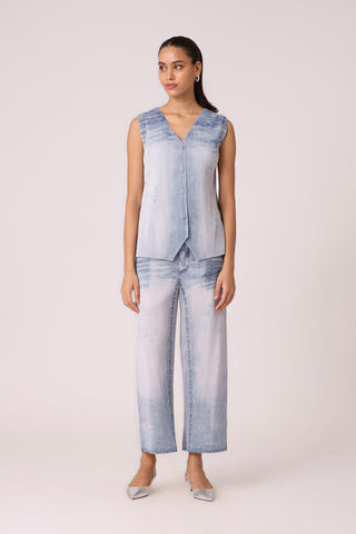 Aimee Vest Set - Denim Wash