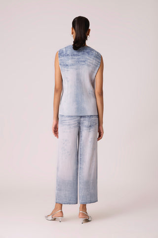 Aimee Vest Set - Denim Wash