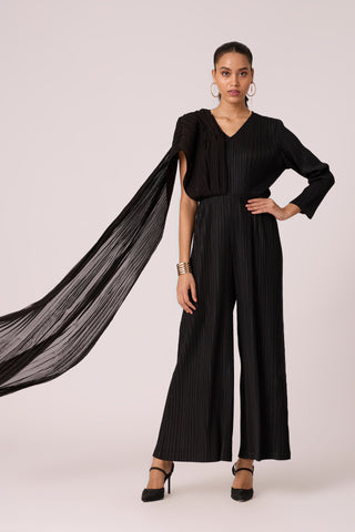 Analise Drape Jumpsuit - Black