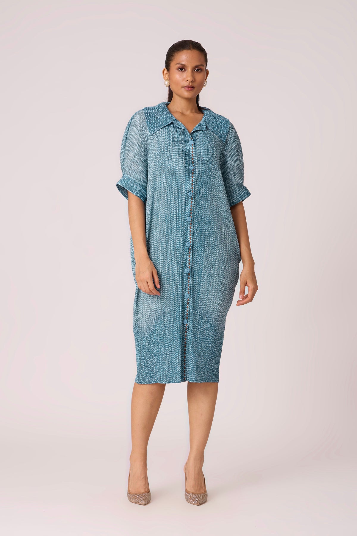 Maria Denim Shirt Dress - Blue