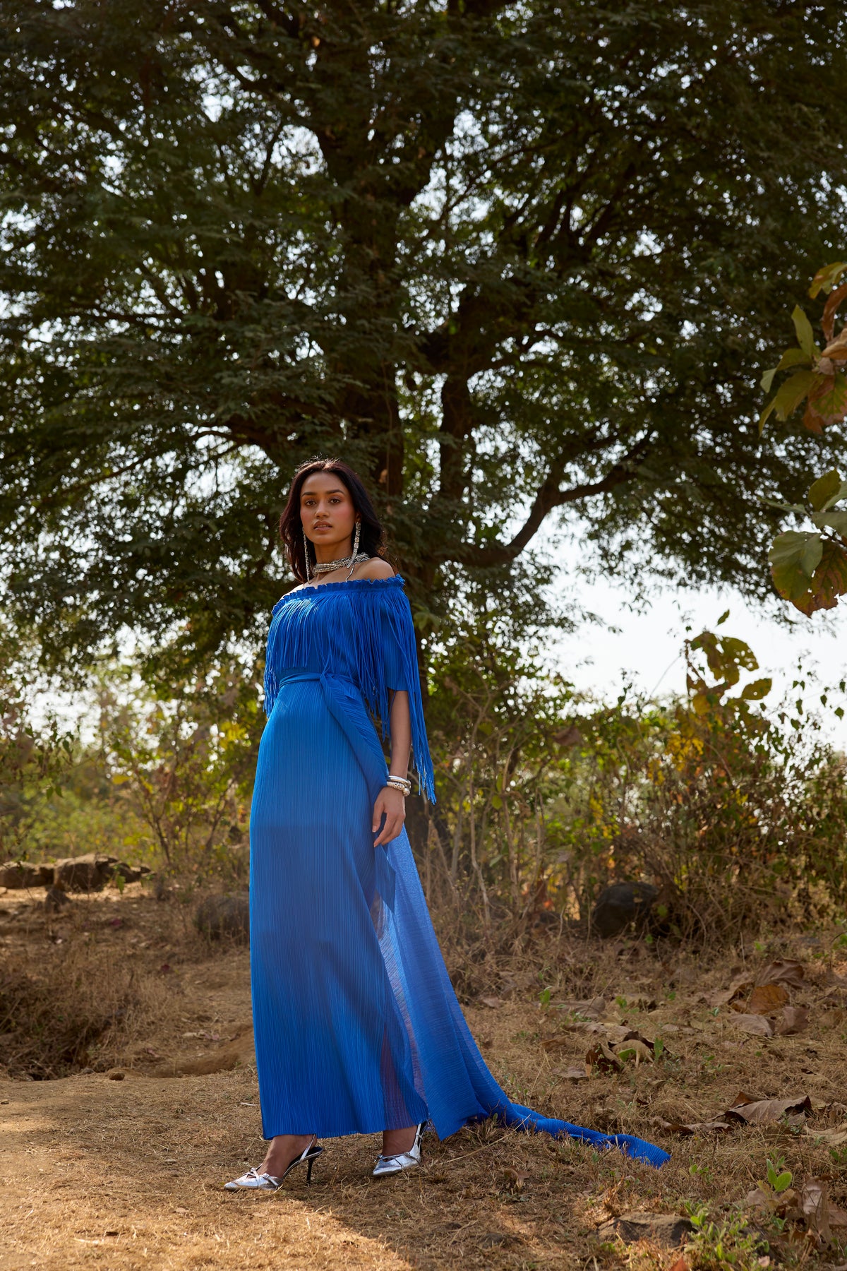 Leoni Maxi Dress - Azure Blue