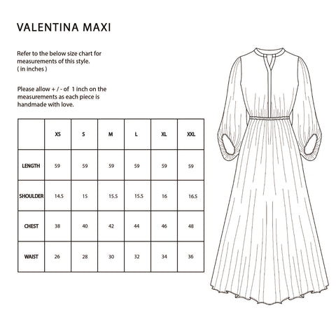 Valentina Full Sleeves Maxi - Azure