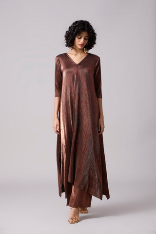 Zara Tunic Set - Micropleated Copper