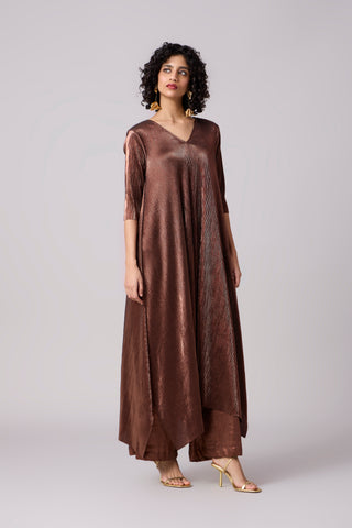 Zara Tunic Set - Micropleated Copper