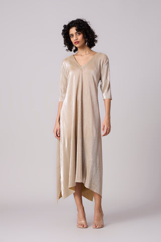 Zara Dress - Micropleated Silver Ash