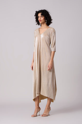 Zara Dress - Micropleated Silver Ash