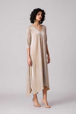 Zara Dress - Micropleated Silver Ash