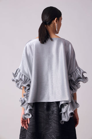 Ray Top - Micropleated Silver