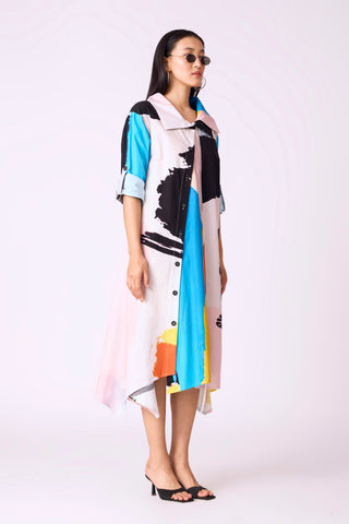 Abstract Art Dress - Multicolour