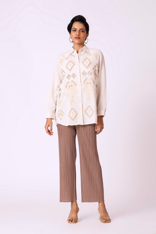 Amani Embroidered shirt - Off White