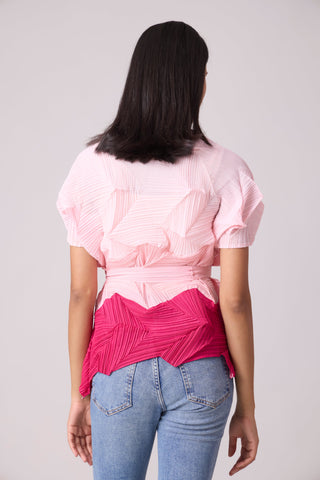 Gia Colourblock Top - Pink