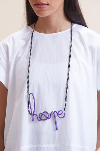 Hope Necklace Long - Purple