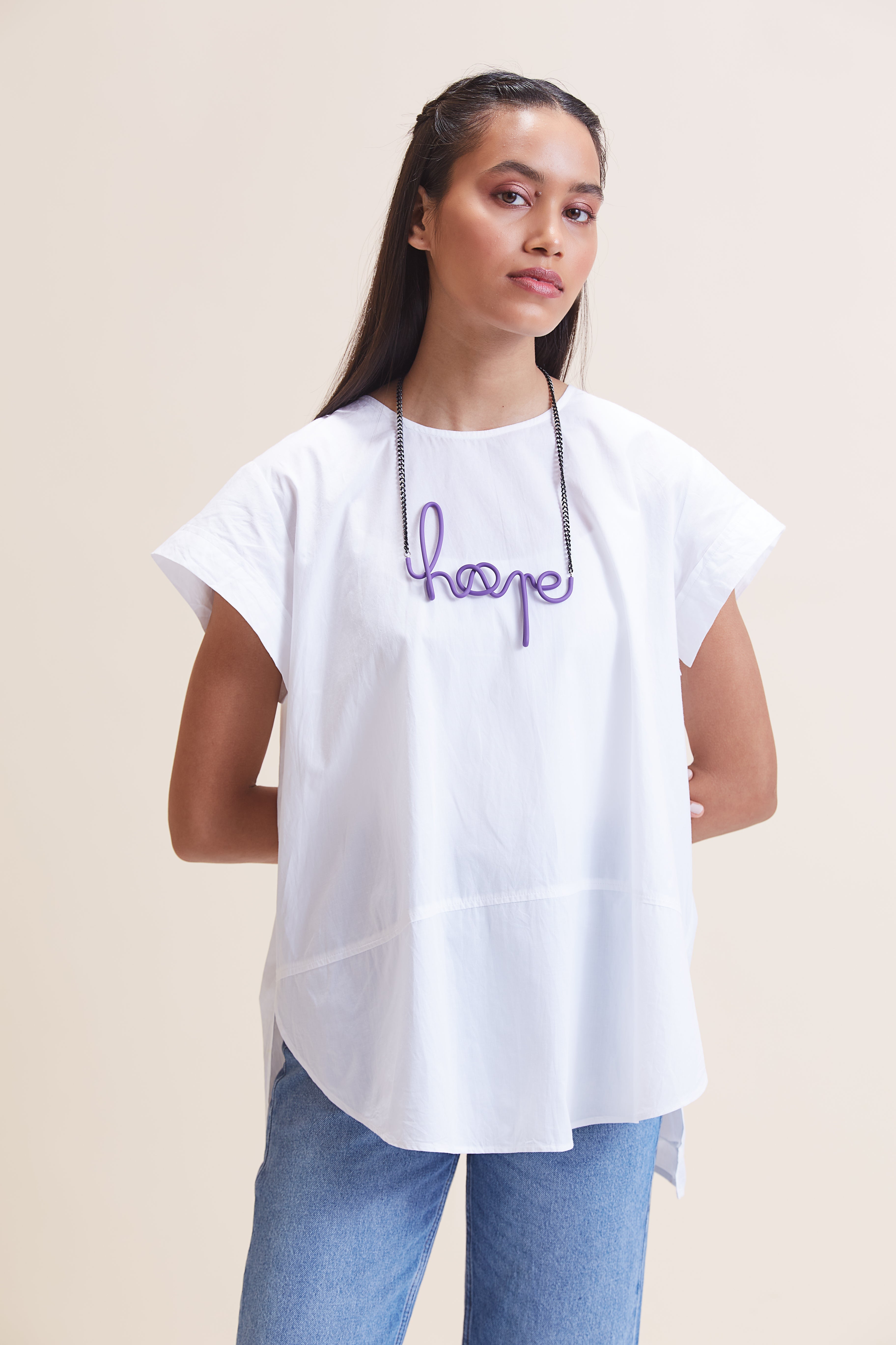 Hope Necklace Short - Purple