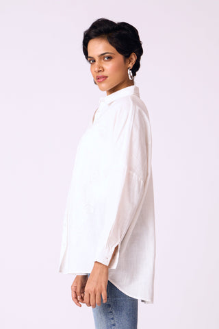 Inaya Embroidered Shirt - White
