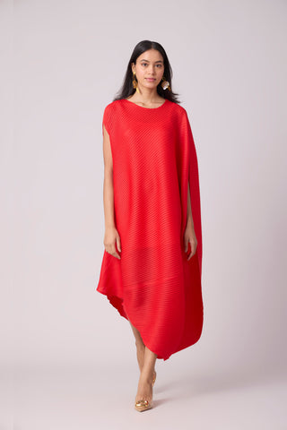 Lanna Drape Dress - Red