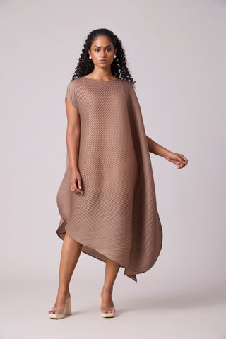 Lanna Drape Dress - Taupe