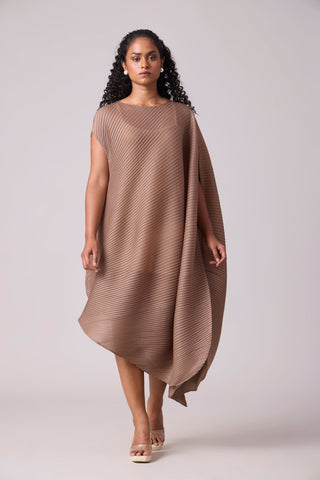 Lanna Drape Dress - Taupe