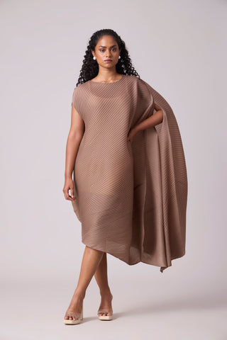 Lanna Drape Dress - Taupe