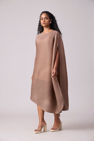 Lanna Drape Dress - Taupe