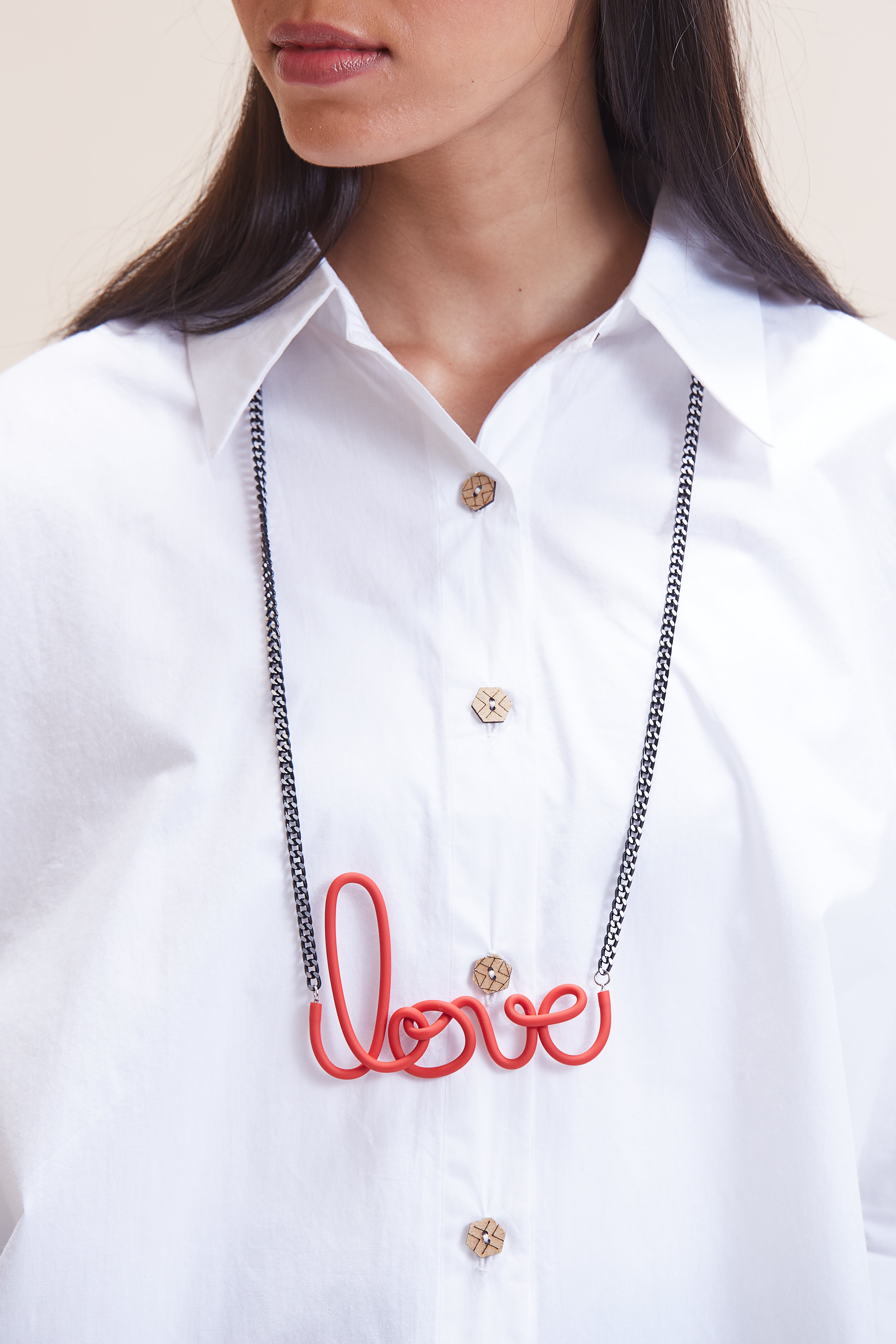 Love Necklace Long - Red