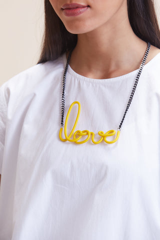Love Necklace Short - Yellow