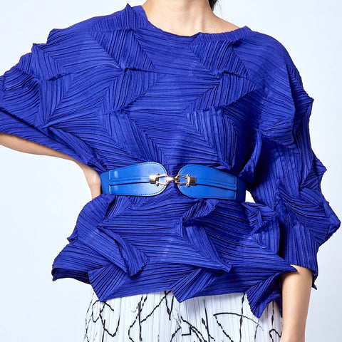 Twin Buckle Belt - Royal Blue