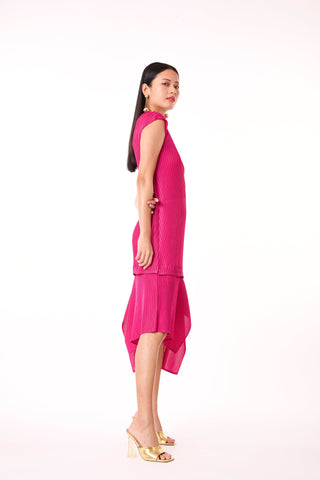 Noella Dress - Rose Red