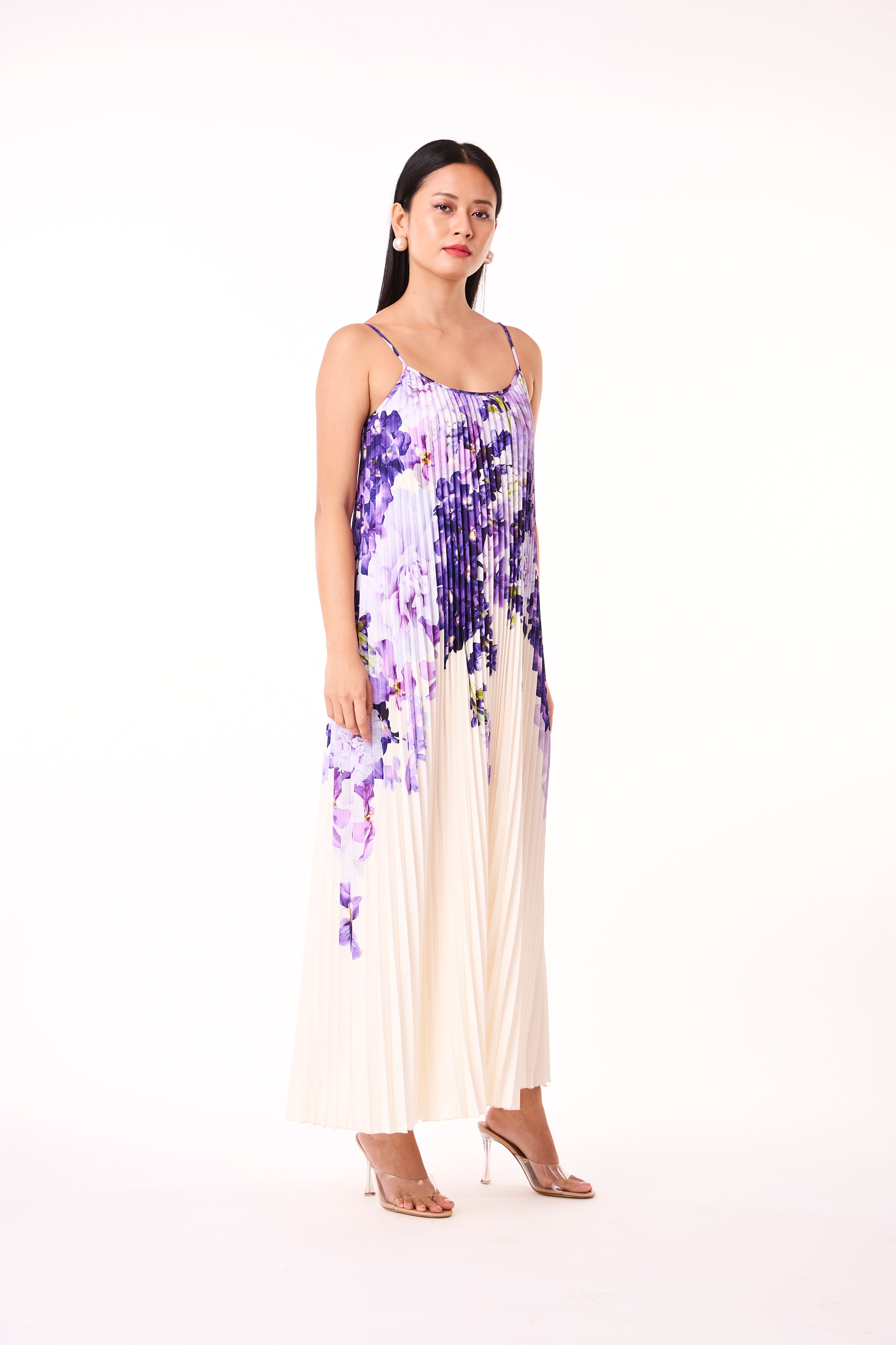 Olivia Floral Slip Dress - Cream