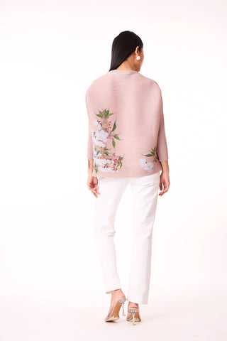 Mira Floral Top - Nude