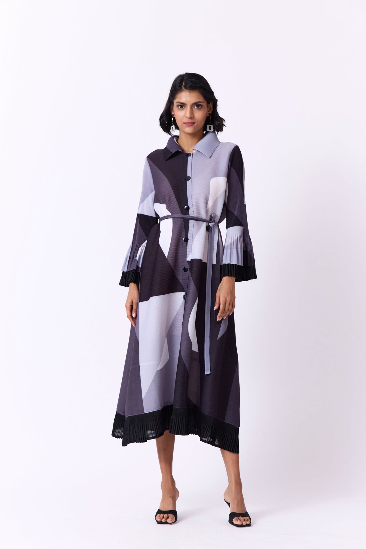 Betsy Shirt Dress - Monochrome