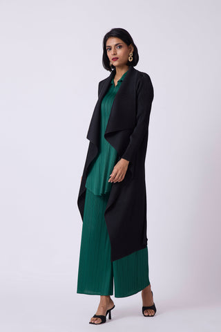Pleated Overlay - Black