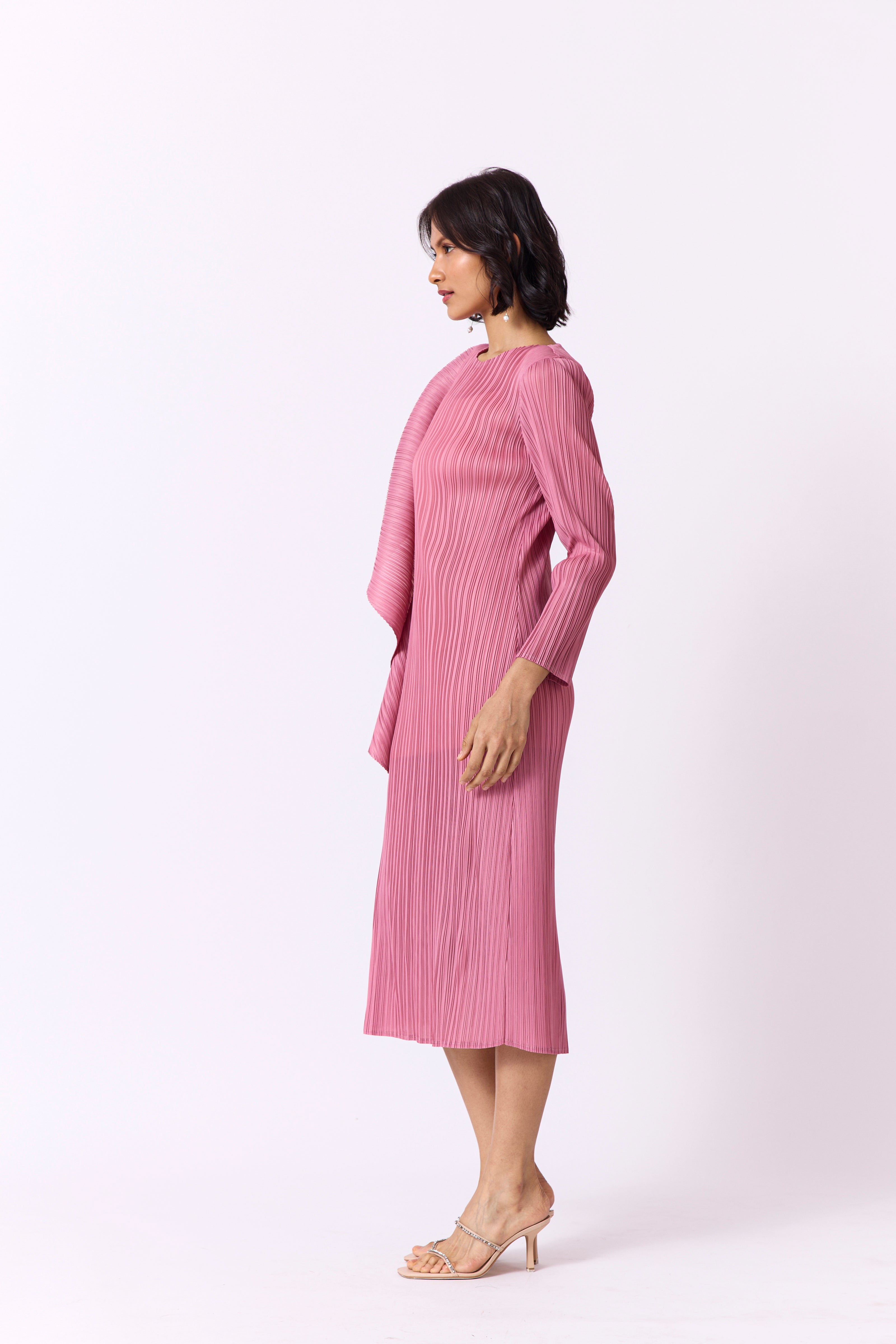 Serena Ruffle Dress - Pink