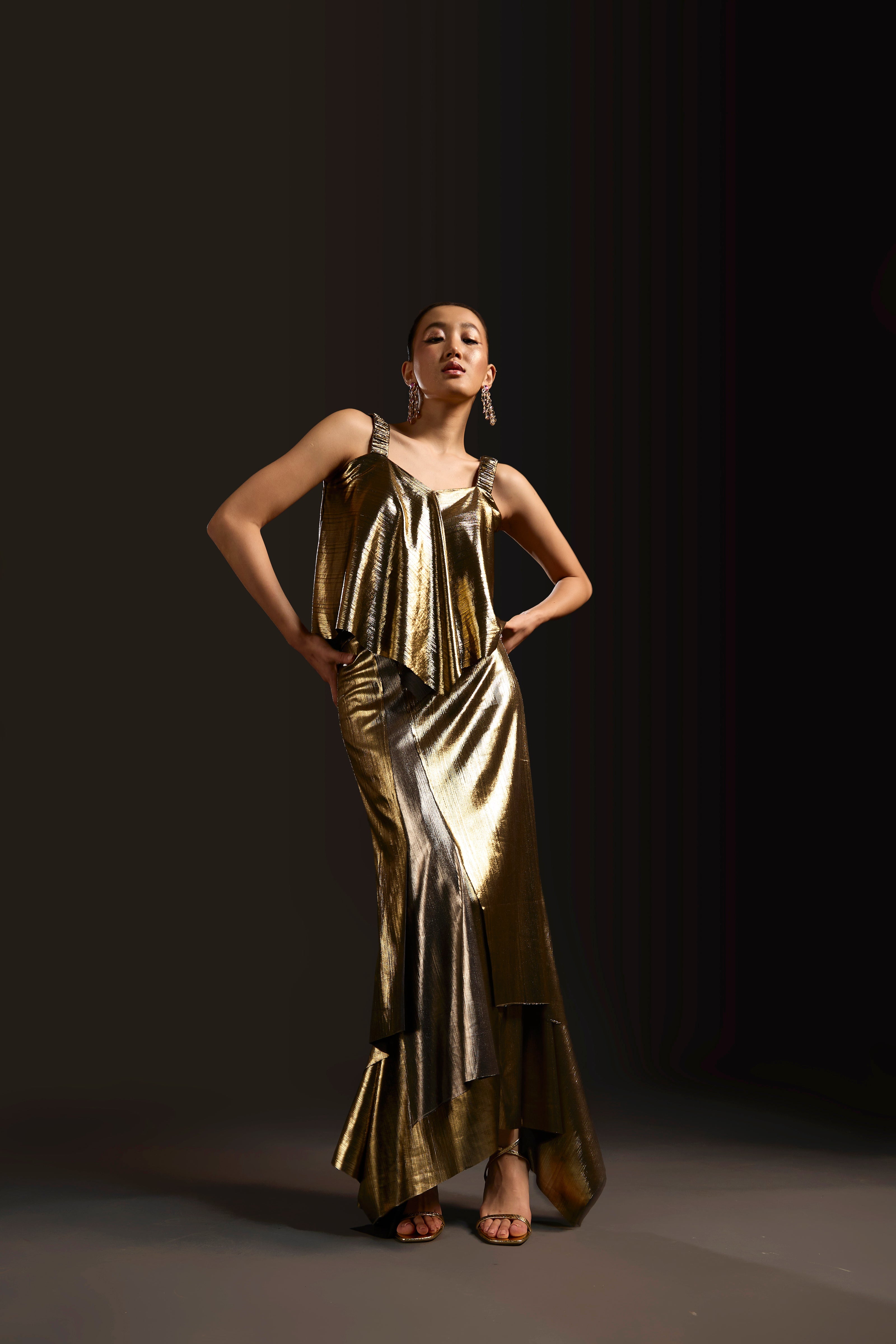 Winona Skirt - Dark Gold & Silver