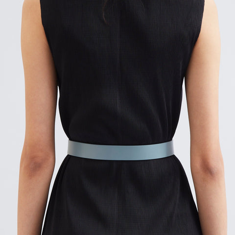 Matte Circle buckle Belt - Dull Blue