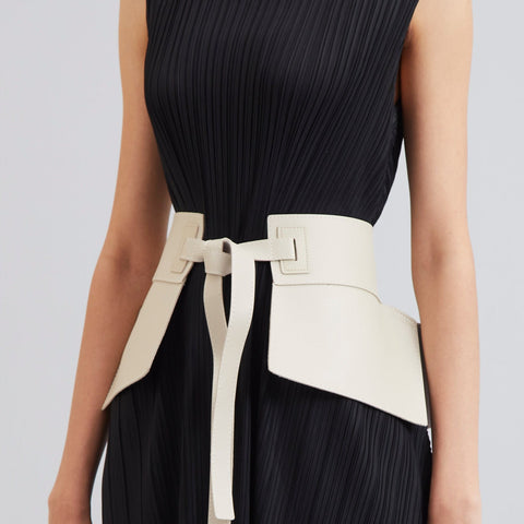 Self Tie Corset Belt - Nude