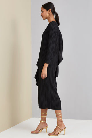 Serena Ruffle Dress - Black