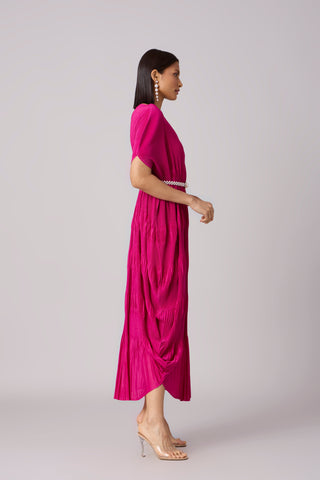 Carly Maxi Dress - Rose Red