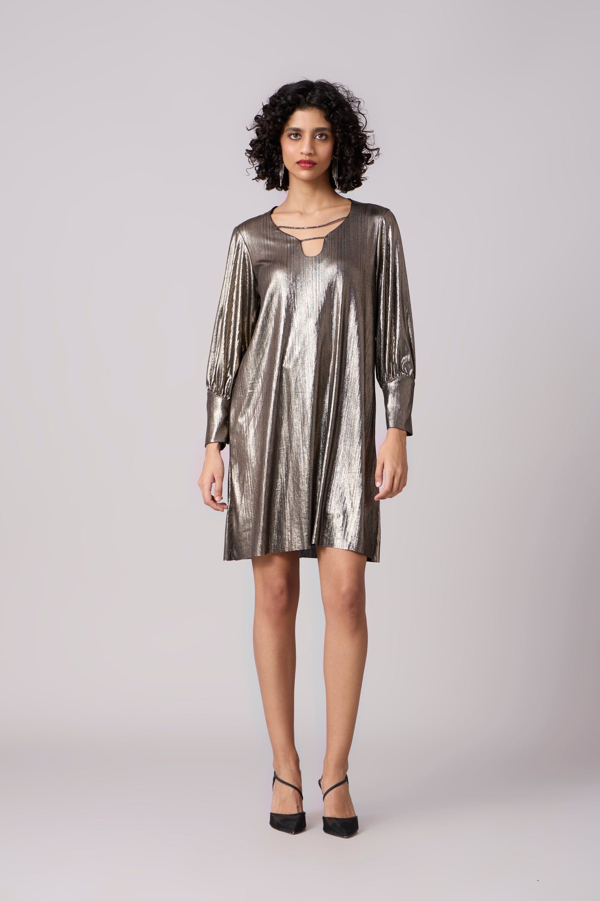 Amandine Dress - Dark Silver