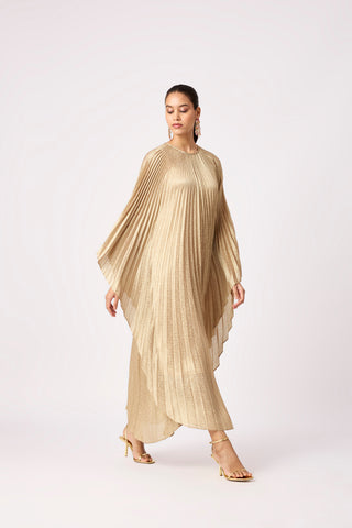 Sarah Metallic Kaftan - Pale Gold