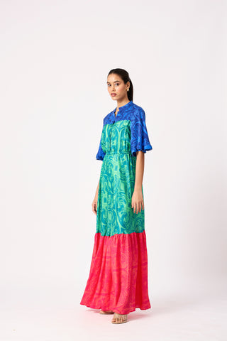 Calli Satin Maxi - Art deco Prints